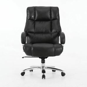Кресло офисное Brabix Premium Bomer HD-007 (рециклированная кожа, хром, черное) 531939 в Артеме