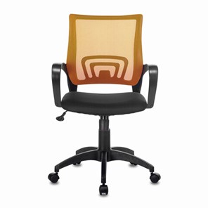 Кресло офисное Brabix Fly MG-396 (с подлокотниками, сетка, оранжевое/черное) 532084 в Находке