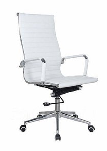 Офисное кресло ДамОфис В108 экокожа / хром, White ( белый) в Уссурийске