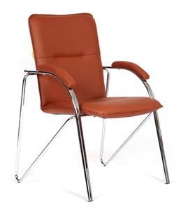 Офисное кресло CHAIRMAN 850 Экокожа Terra 111 коричневая в Артеме