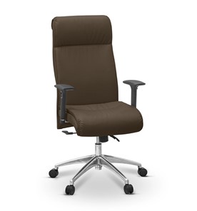 Кресло для руководителя Dark (подлокотники 3D) экокожа премиум / коричневая CN1116 в Артеме