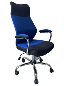 Кресло компьютерное C168 черный/синий в Находке