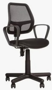 Кресло офисное ALFA GTP (PM60) искусственная кожа /сетка черный в Артеме