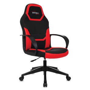 Офисное кресло BRABIX "Alpha GM-018", ткань/экокожа, черное/красное, 532637, GM-018_532637 в Артеме