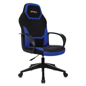 Компьютерное кресло BRABIX "Alpha GM-018", ткань/экокожа, черное/синее, 532638, GM-018_532638 в Артеме