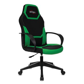 Офисное кресло BRABIX "Alpha GM-018", ткань/экокожа, черное/зеленое, 532639, GM-018_532639 в Артеме