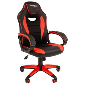Офисное кресло BRABIX "Blaze GM-162", TW/экокожа, черное/красное, 532580, 7083508 в Артеме