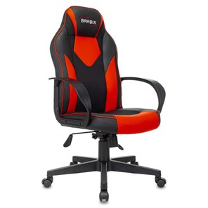 Офисное кресло BRABIX "Game GM-017", экокожа/ткань, черное/красное, 532642, GM-017_532642 в Артеме