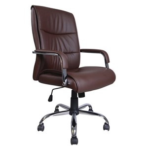 Офисное кресло Brabix BRABIX "Space EX-508", экокожа, хром, коричневое, 531164 в Артеме