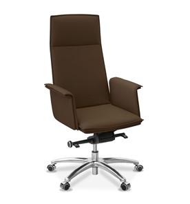 Кресло офисное Лео, экокожа премиум / коричневая CN1116 в Артеме