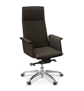 Кресло в офис Лео, экокожа премиум / темно-коричневая CN1113 в Артеме