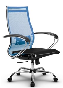 Кресло офисное МЕТТА B 2m 9/K131, Основание 17833  голубой/черный в Артеме