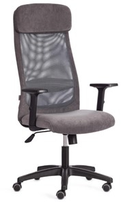 Кресло PROFIT PLT флок/ткань, серый, 29/W-12, арт.20537 в Уссурийске