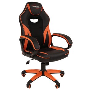 Офисное кресло RABIX "Accent GM-161", TW/экокожа, черное/оранжевое, 532577, 7083505 в Артеме