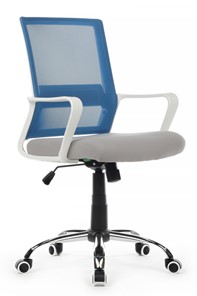 Кресло офисное Riva RCH 1029MW, серый/синий в Артеме