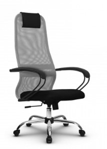 Кресло SU-BK130-8 CH серый/черный в Артеме