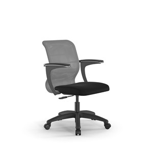 Офисное кресло SU-M-4/подл.160/осн.005 светло-серый/черный во Владивостоке