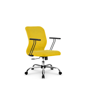 Кресло компьютерное SU-Mr-4/подл.109/осн.003  желтый в Находке
