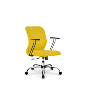 Кресло офисное SU-Mr-4/подл.110/осн.003 желтый в Находке
