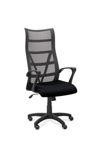 Кресло офисное Топ, сетка/ткань TW / черная/ серая в Артеме
