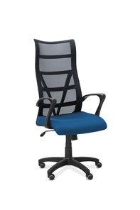 Офисное кресло для персонала Топ, сетка/ткань TW / черная/синяя во Владивостоке