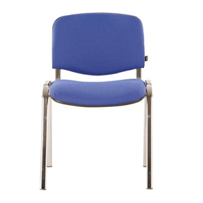 Офисный стул Brabix Iso CF-001 (хромированный каркас, ткань синяя с черным) 531422 во Владивостоке