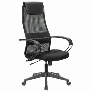 Кресло офисное Brabix Premium Stalker EX-608 PL (ткань-сетка/кожзам, черное) во Владивостоке