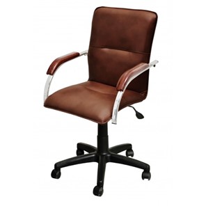 Офисный стул Самба-лифт СРП-034 коричневый основание эмаль в Артеме