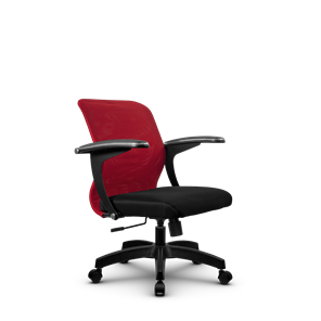 Кресло компьютерное SU-M-4/подл.160/осн.001, Красный/Черный в Артеме