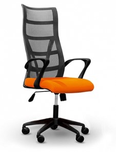 Офисное кресло ДамОфис 5600, оранж/черное в Находке
