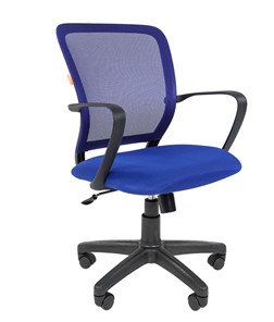 Кресло CHAIRMAN 698 black TW-05, ткань, цвет синий в Артеме