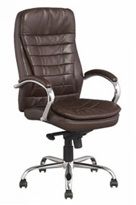 Компьютерное кресло ДамОфис J 9031-1 экокожа /хром, коричневый в Уссурийске
