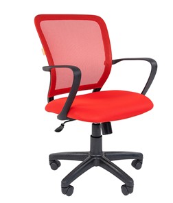 Офисное кресло CHAIRMAN 698 black TW-69, ткань, цвет красный во Владивостоке