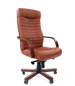 Офисное кресло CHAIRMAN 480 WD, экокожа, цвет коричневый во Владивостоке