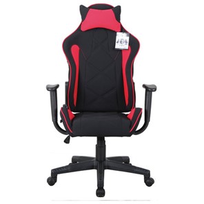 Кресло компьютерное Brabix GT Racer GM-100 (подушка, ткань, черное/красное) 531820 в Артеме