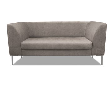 Мягкий офисный диван Сиеста 2-местный, ткань Сахара / темно-бежевая С04 в Артеме
