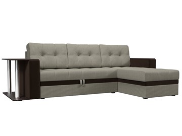 Угловой диван для гостиной Атланта М, Корфу 02/Коричневый (рогожка/микровельвет) во Владивостоке