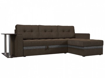 Угловой диван для гостиной Атланта М, Коричневый/Серый (рогожка) во Владивостоке