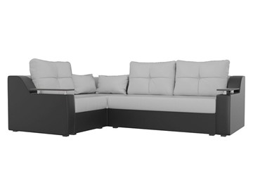 Угловой раскладной диван Кронос боннель, Белый\Черный (Экокожа) в Артеме