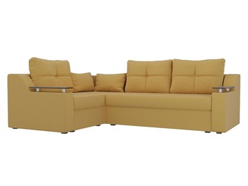 Угловой раскладной диван Кронос боннель, Желтый (Миикровельвет) во Владивостоке