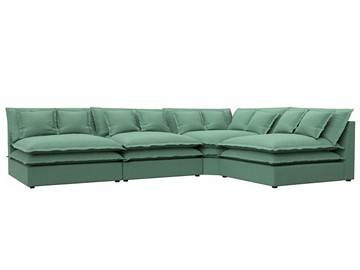 Угловой диван Лига-040, Амур зеленый (рогожка) в Находке