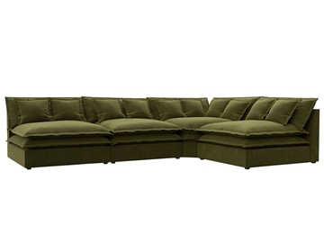 Угловой диван Лига-040, Зеленый (микровельвет) в Находке