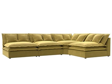 Угловой диван Лига-040, Желтый (микровельвет) в Находке