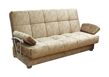 Прямой диван FLURE Home Милана 6 БД с хром. подлокотниками, Боннель в Уссурийске