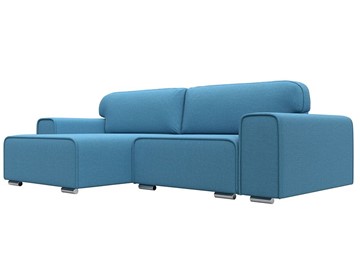 Угловой диван с оттоманкой Лига-029, Амур голубой (Рогожка) во Владивостоке