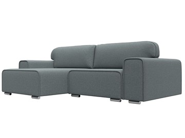 Угловой диван с оттоманкой Лига-029, Амур серый (Рогожка) в Находке