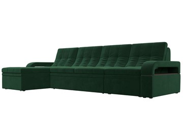 Угловой диван Лига-035 Лонг, Зеленый (Велюр) в Артеме