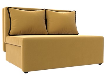 Прямой диван Лагуна, Желтый/Коричневый (Микровельвет) в Артеме