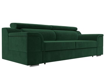 Прямой диван Лига-003 НПБ, Зеленый (Велюр) в Артеме