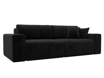 Прямой диван Лига 036 Классик, Черный (Велюр) в Артеме